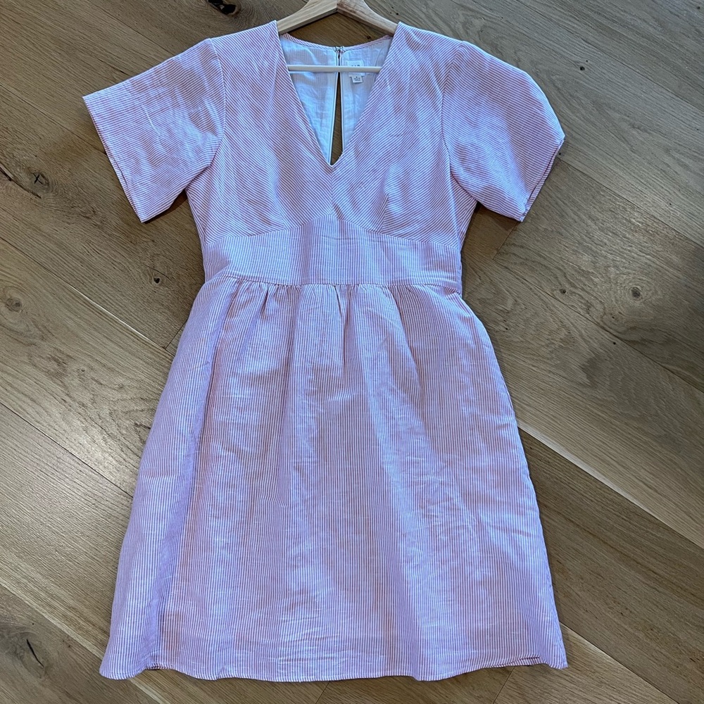 Gap Dress (pinkish / white pinstripes) - Size 0 Petite